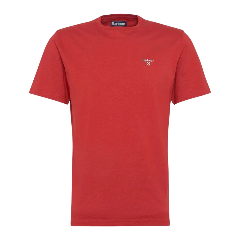 Barbour Mannelijk Rood Tops Heren, Xl, Katoen, Essential Sports T-Shirt