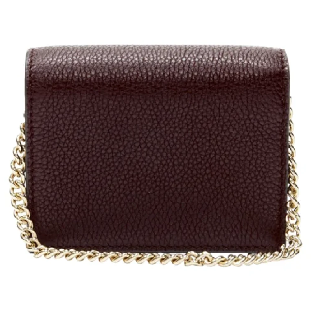 Gucci Zumi Bi-Fold Wallet on Chain Red Dames