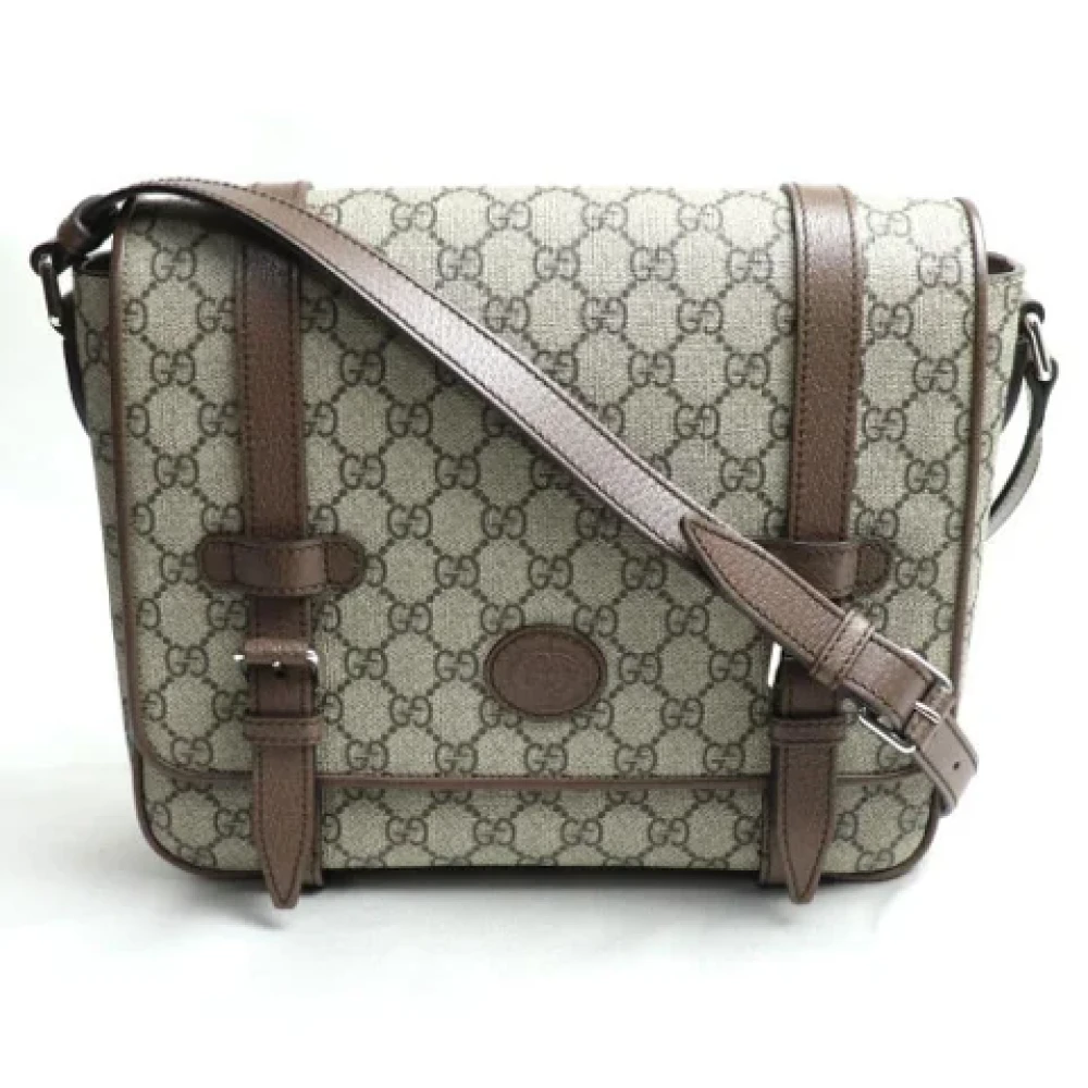 Gucci Vintage Pre-owned Canvas gucci-bags Brown Heren