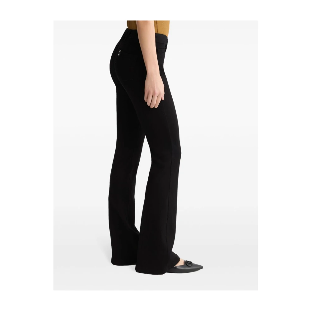 Liu Jo Zwarte Klassieke Jeans met Logo Plaque Black Dames