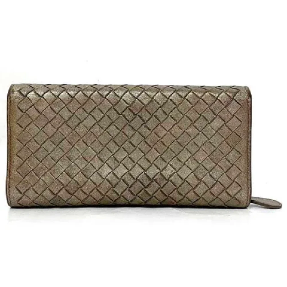 Bottega Veneta Vintage Pre-owned Leather wallets Brown Dames