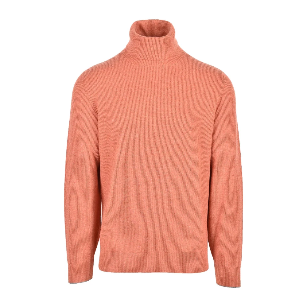 BRUNELLO CUCINELLI Luxe Cashmere Turtleneck Sweater Red Heren