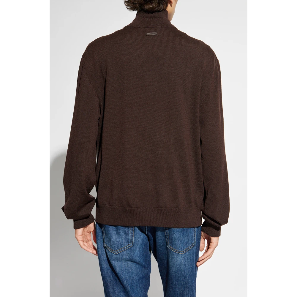 Dolce & Gabbana Jas met suède voorkant Brown Heren