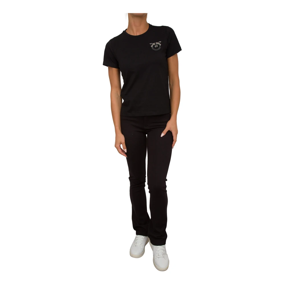 pinko Zwart Jersey Top Black Dames