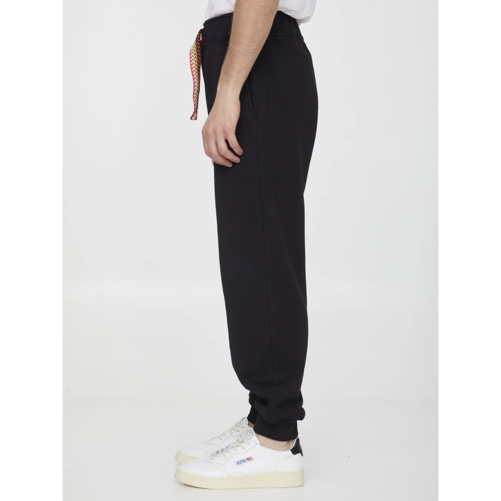 Lanvin Zwarte Curb Lace Joggers Black Heren