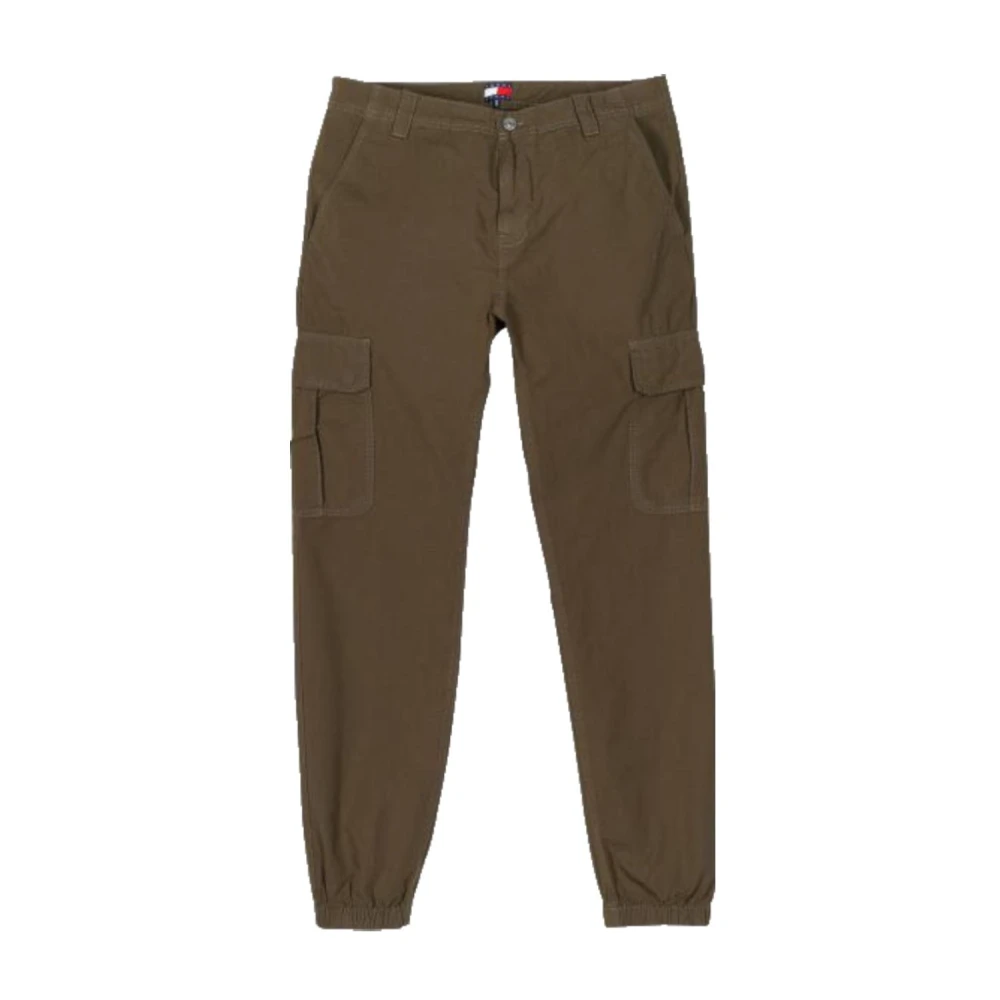 Tommy Hilfiger Men's Green Cargo Trousers - Slim-Fit Trousers - W31 L32 - Trousers