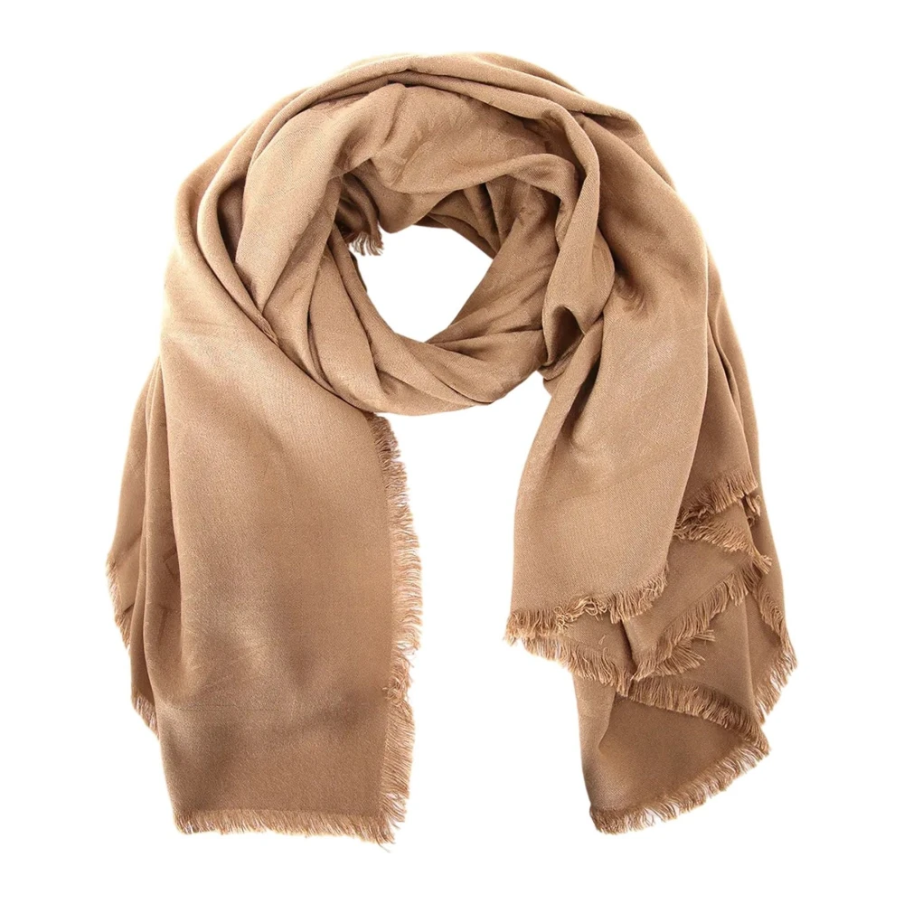 Twinset Viscose Stola Sjaal Brown Dames