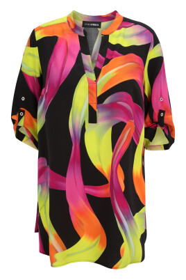 blouse-a-imprime-graphique-colore