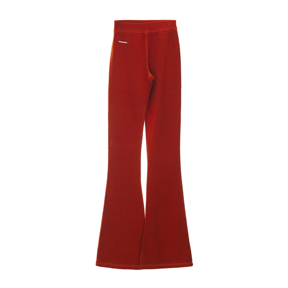 Dsquared2 Hoge Taille Flare Sweatpants Red Dames