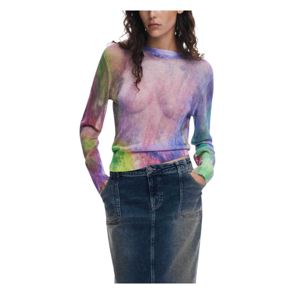 Desigual Lila Longsleeve T-shirt Multicolor Dames