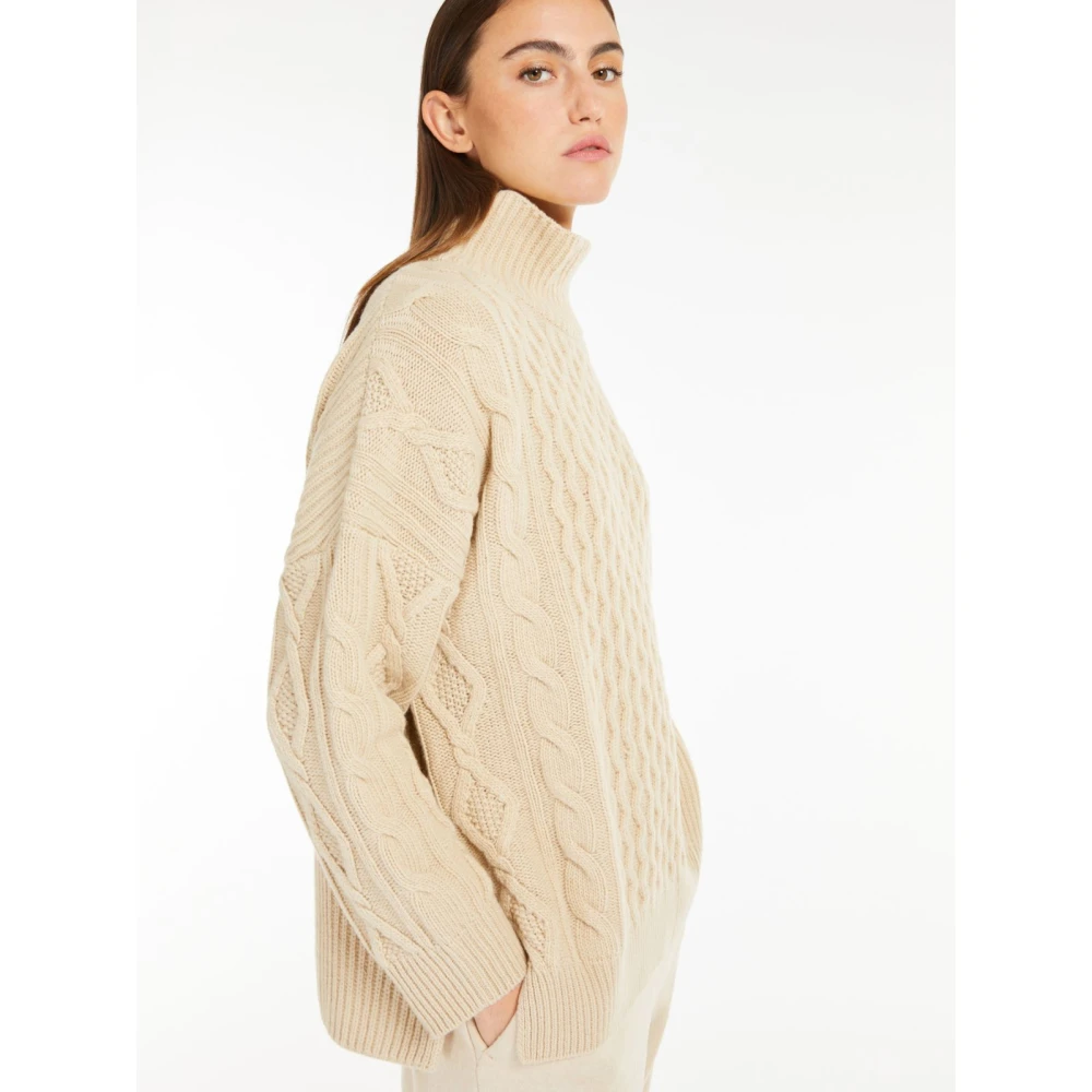 Max Mara Weekend Patchwork Polo-hals Woltrui Beige Dames