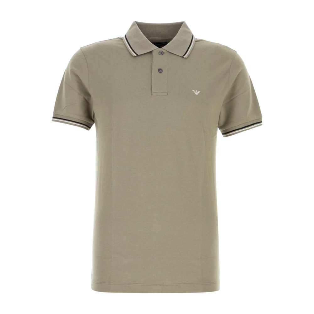 Emporio Armani Stretch Cotton Polo Shirt i Dove Grey Gray, Herr