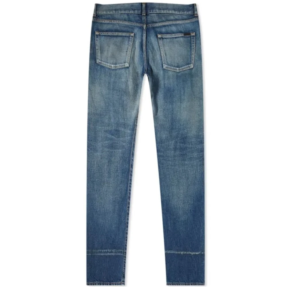Saint Laurent Slim Fit Jeans Regular Fit Gemaakt in Japan Blue Heren