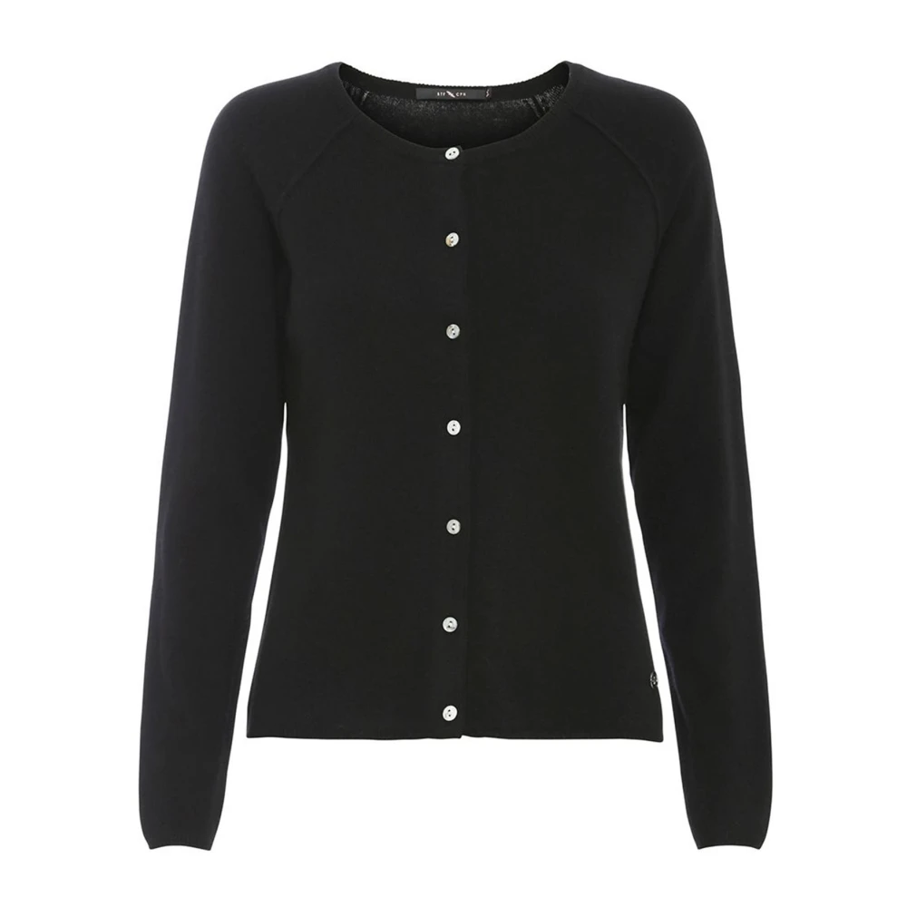 Btfcph Women's Black Elegant Cashmere Cardigan - Cardigans - 2XL - Knitwear