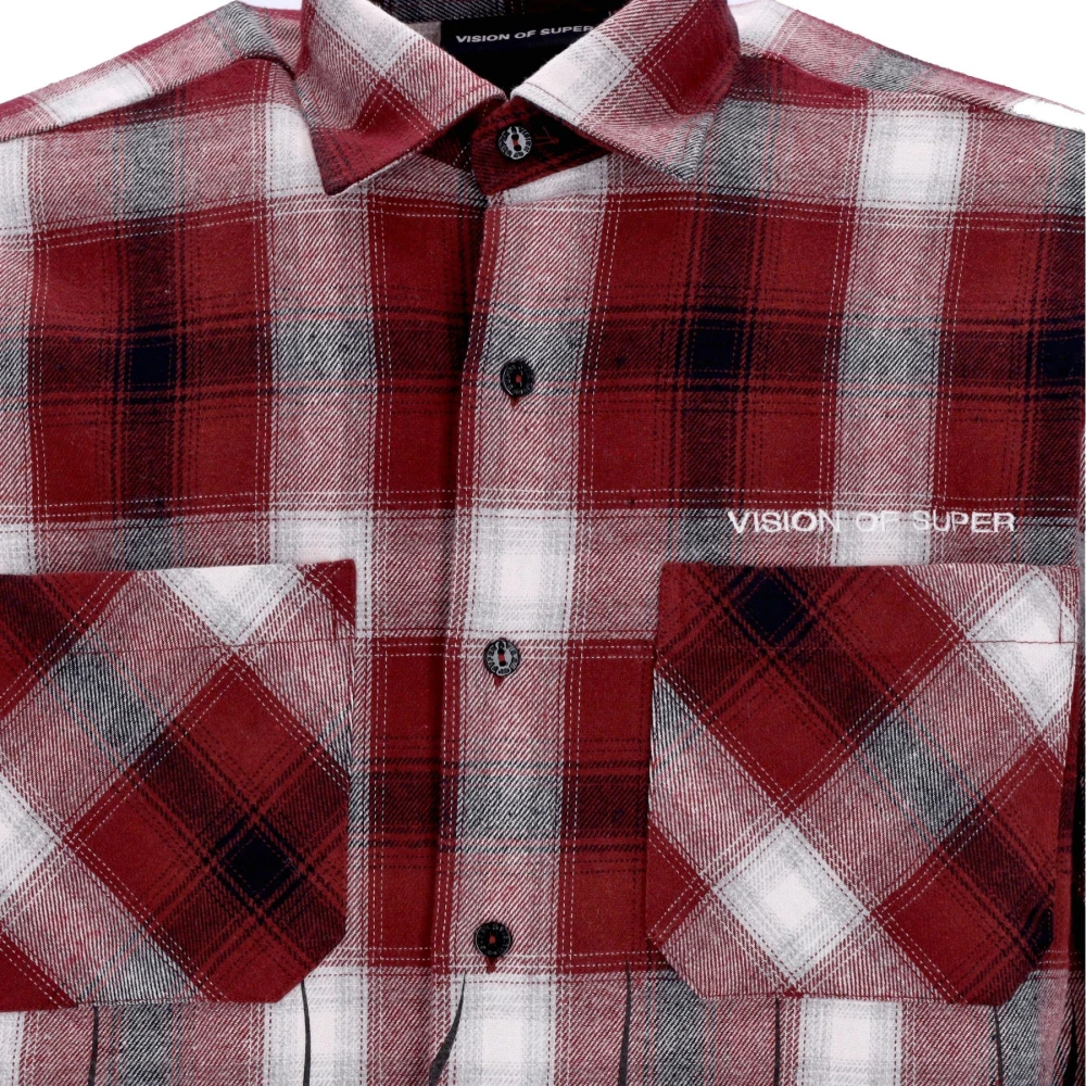 Vision OF Super Flames Lange Mouwen Shirt Druivenwijn Multicolor Heren