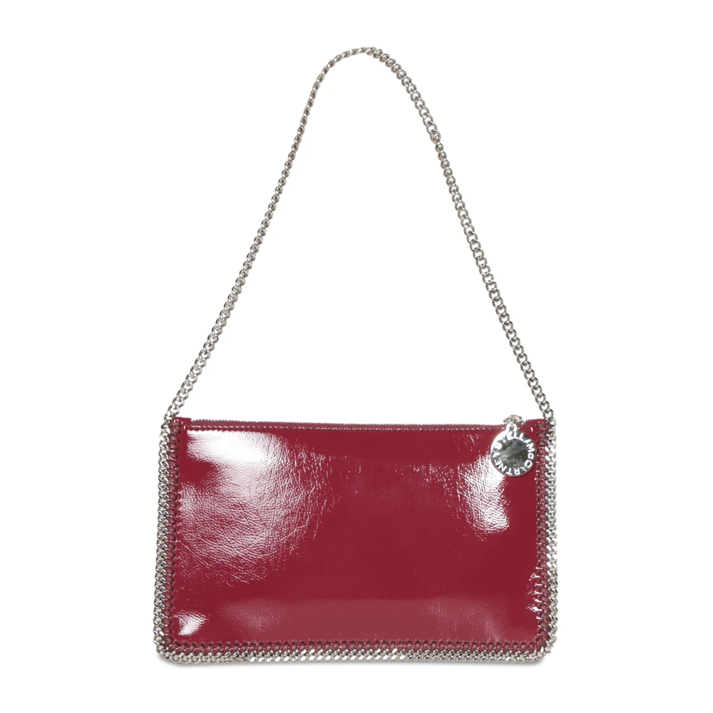 Stella Mccartney Rode patent kettingband clutch Red Dames