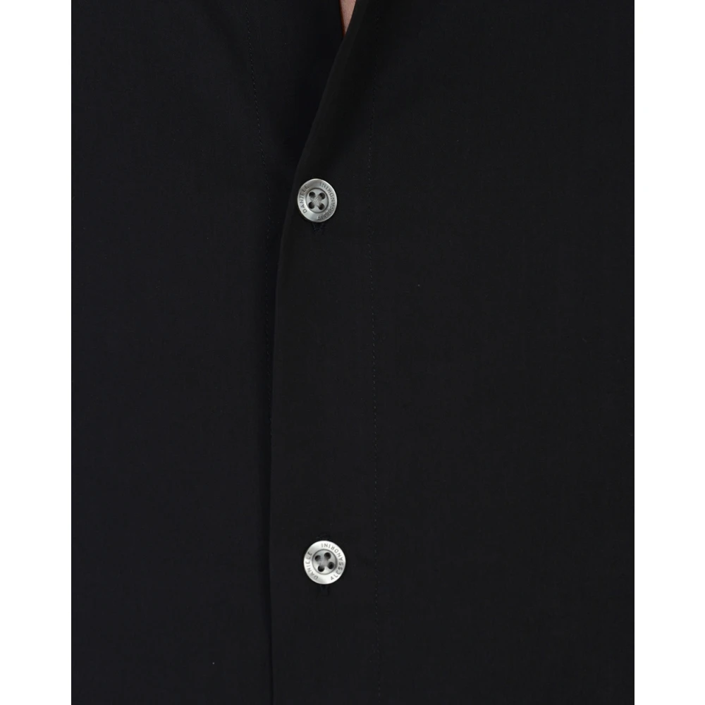 Daniele Alessandrini Slim Fit Basic Overhemd Black Heren