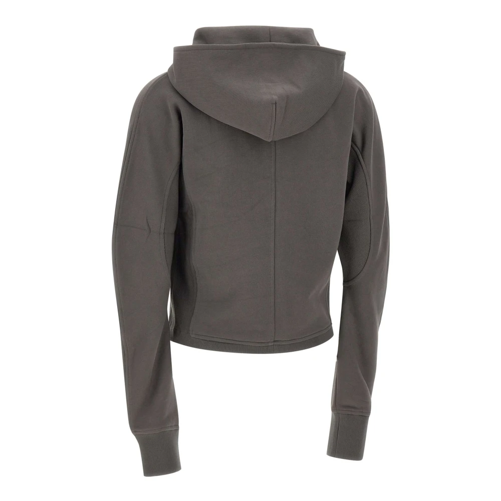 LOW Classic Groene hoodie met textuurinzetten Green Dames