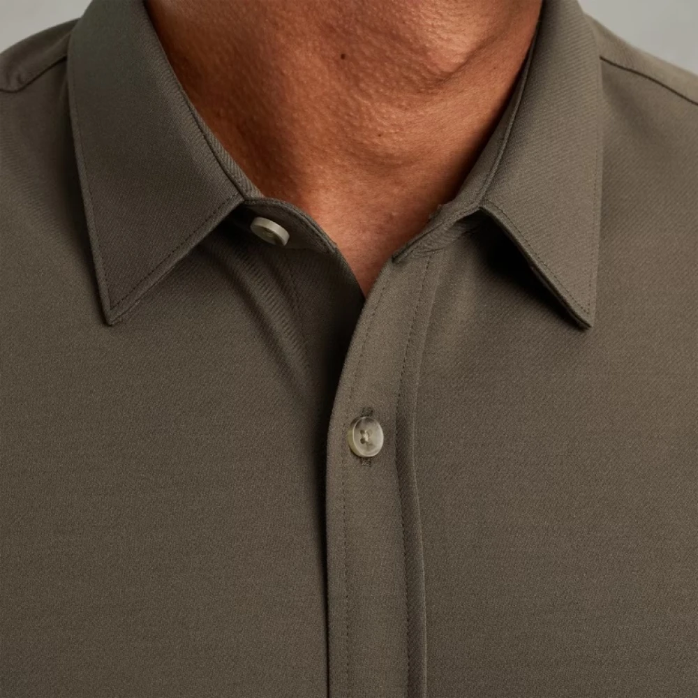 Cast Iron Twill Jersey 2 Tone Overhemd Green Heren