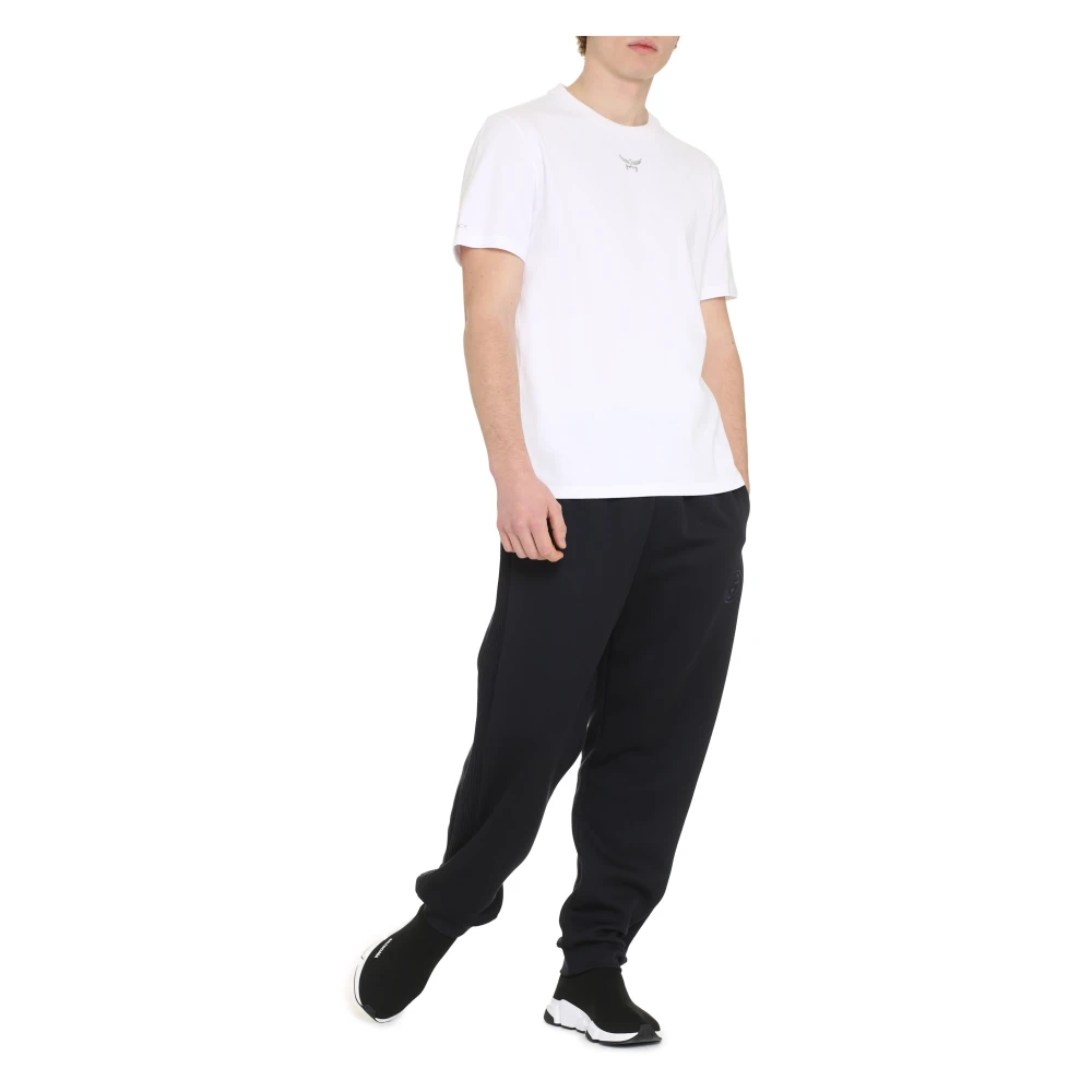 MCM Biologisch Katoenen Crew-Neck T-Shirt White Heren