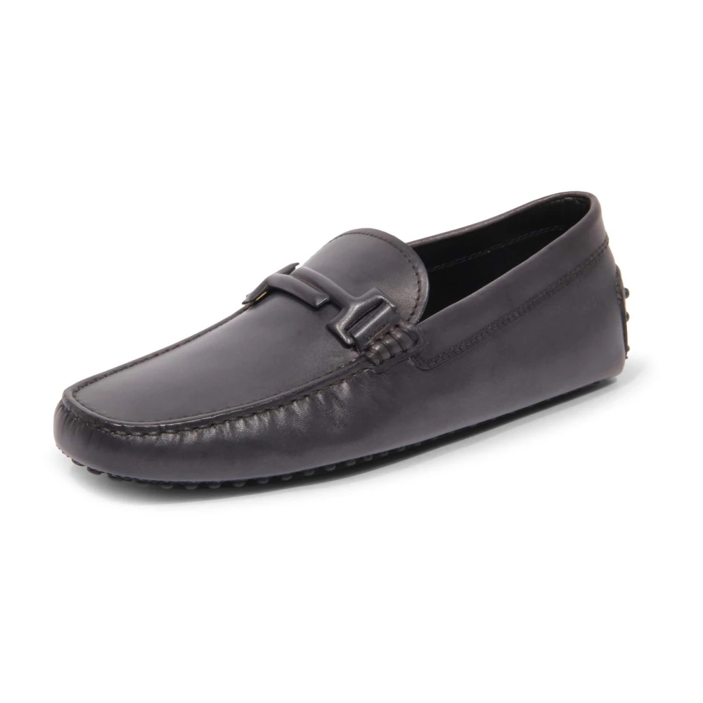 Tod's Men's Gray Loafers, 6 Uk, Doppia T Hf New Gommini Loafer