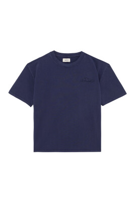 t-shirt-en-coton-bleu-marine