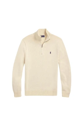 Bomulls Quarter-Zip Tröja