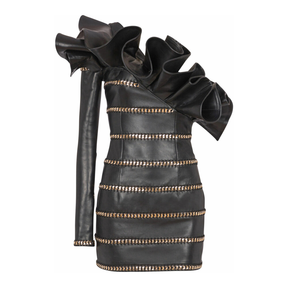 ワンピース BALMAIN ABITO BICOLORE CON SCHIENA SCOPERTA Embroidered dress with body motif - Women | BALMAIN