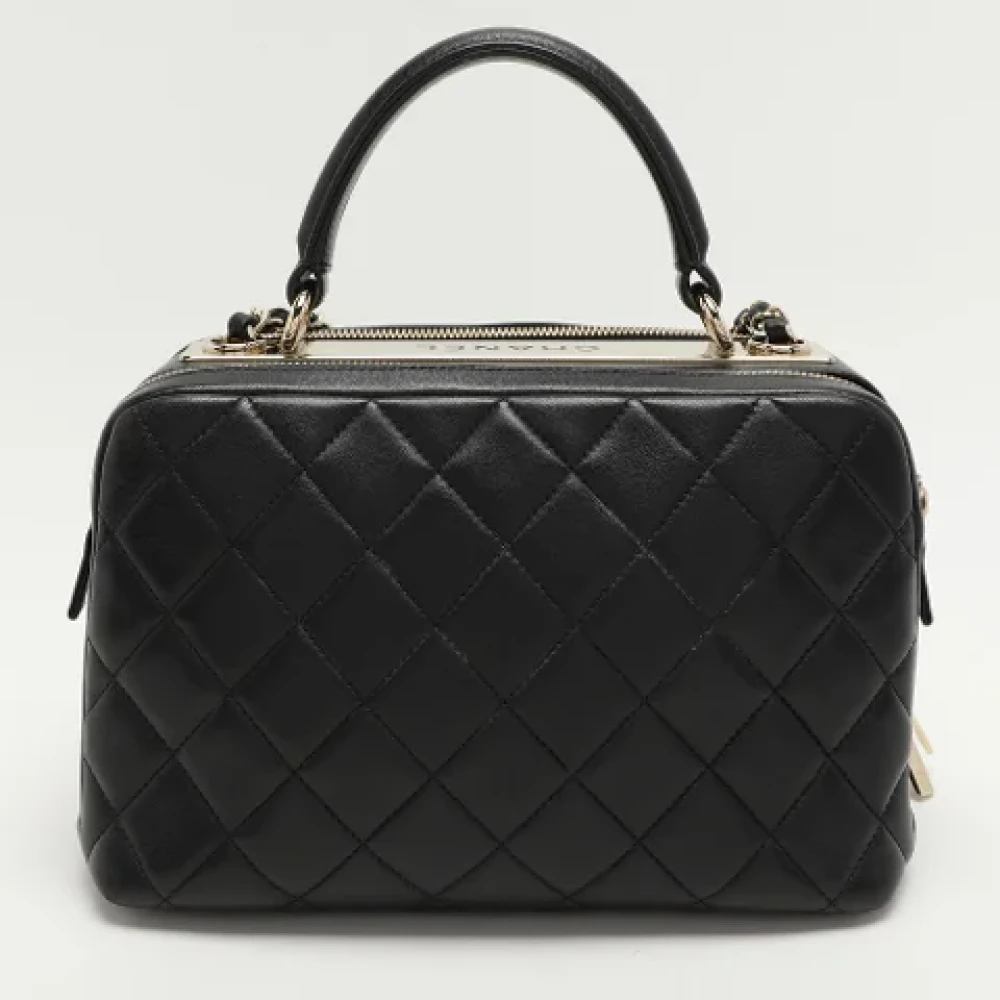Chanel Vintage Pre-owned Leather handbags Black Dames