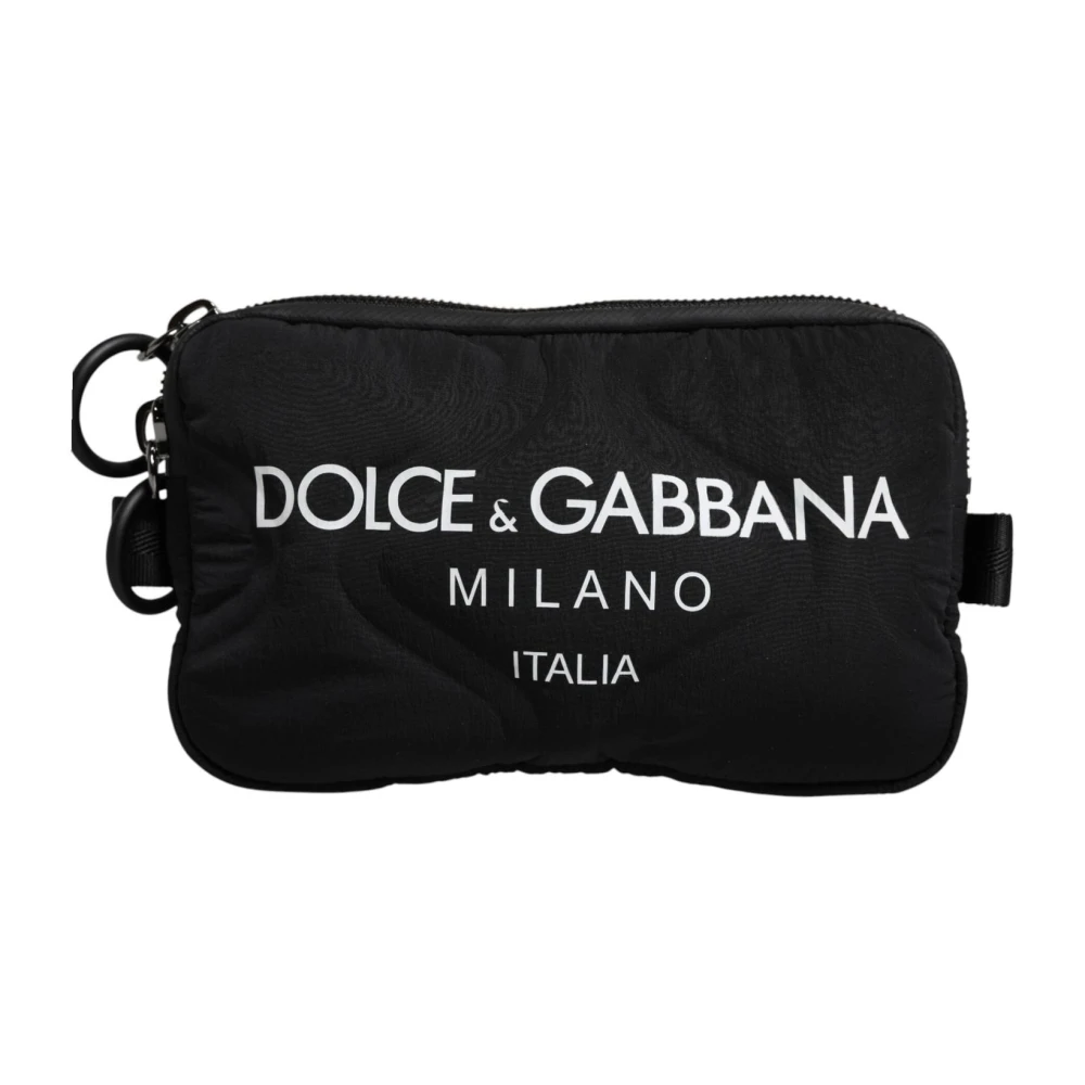 Dolce & Gabbana Zwarte Logo Crossbody Sling Tas Black Heren