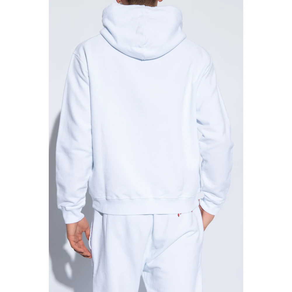 Dsquared2 Bedrukte hoodie White Heren