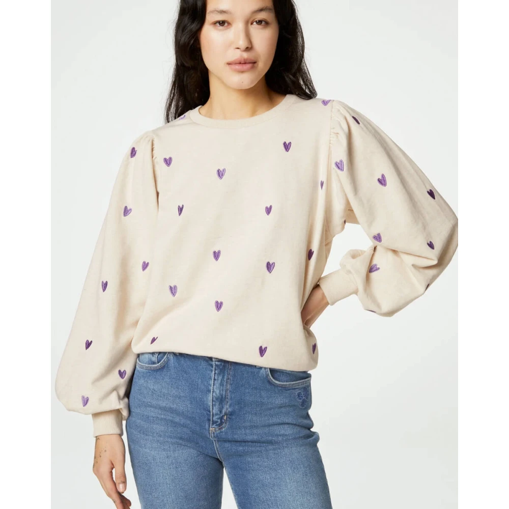 Fabienne Chapot Gezellige Katoenen Sweater voor Vrouwen Beige Dames