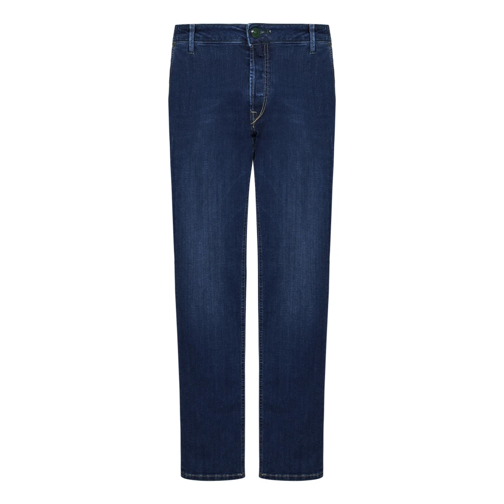Hand Picked Blauwe Jeans met Logo Borduursel Blue Heren