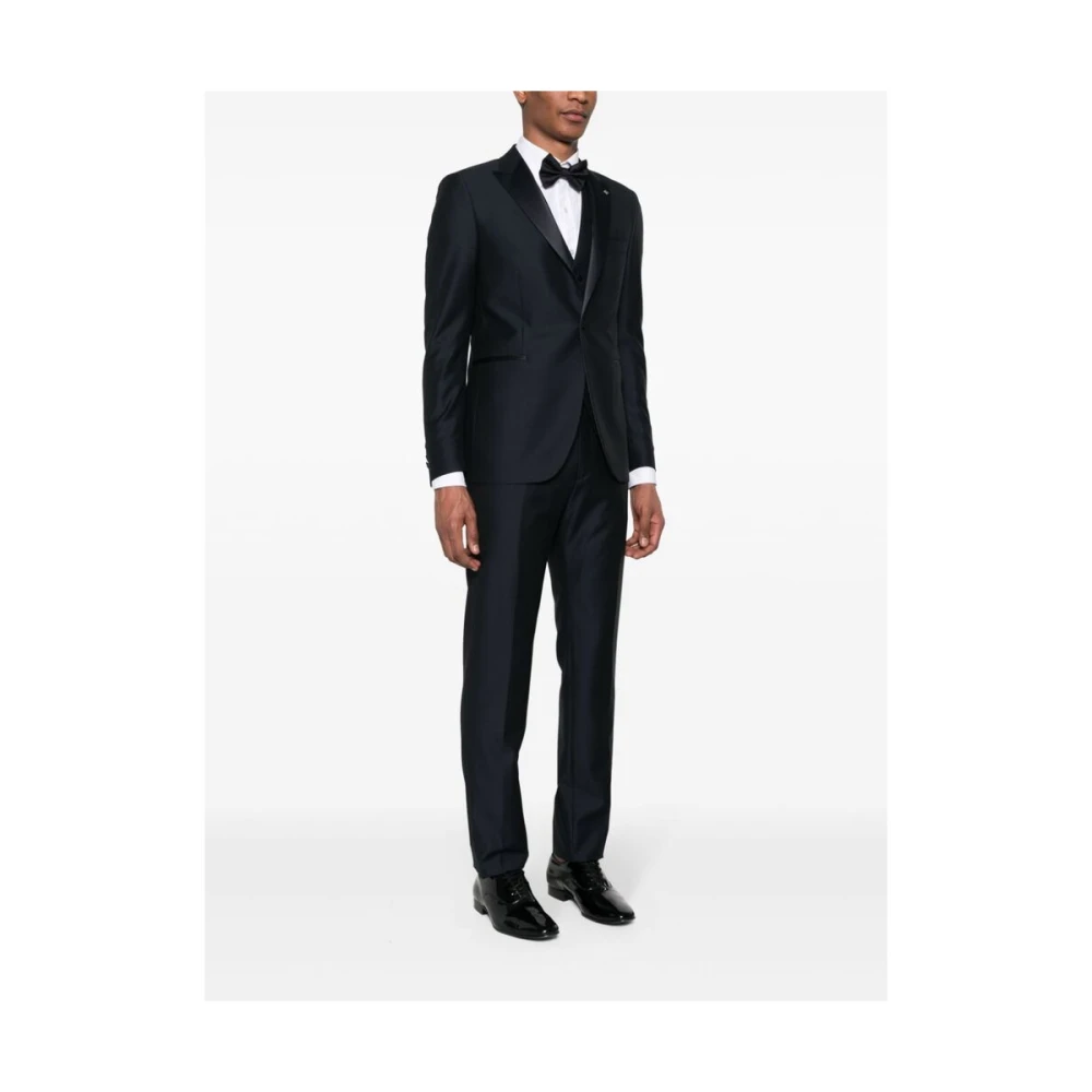 Tagliatore Single Breasted Suits Blue Heren