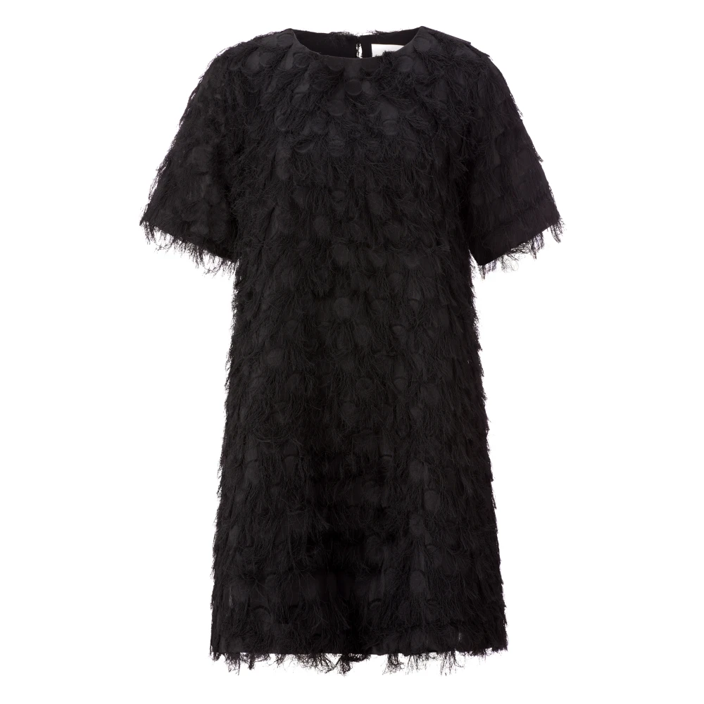 Rich & Royal Gestructureerde Minijurk Black Dames