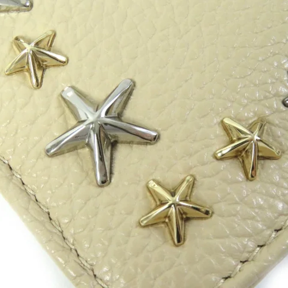 Jimmy Choo Pre-owned Leather wallets Beige Dames