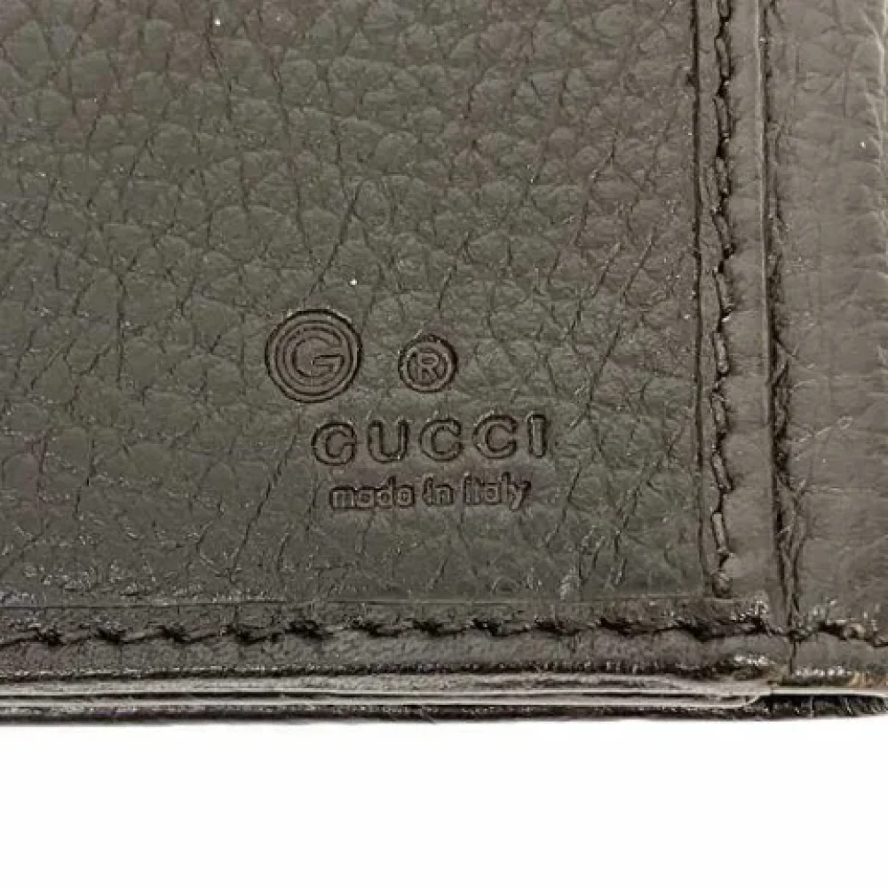 Gucci Vintage Pre-owned Leather wallets Black Dames