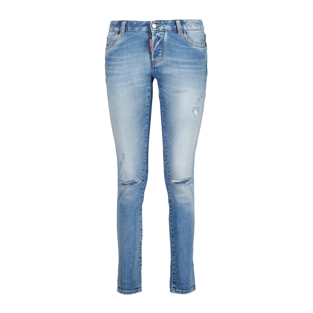 Dsquared2 Blue Skinny Fit Jeans, Female, 3XS, Buttoned Women`S Jeans With Pockets