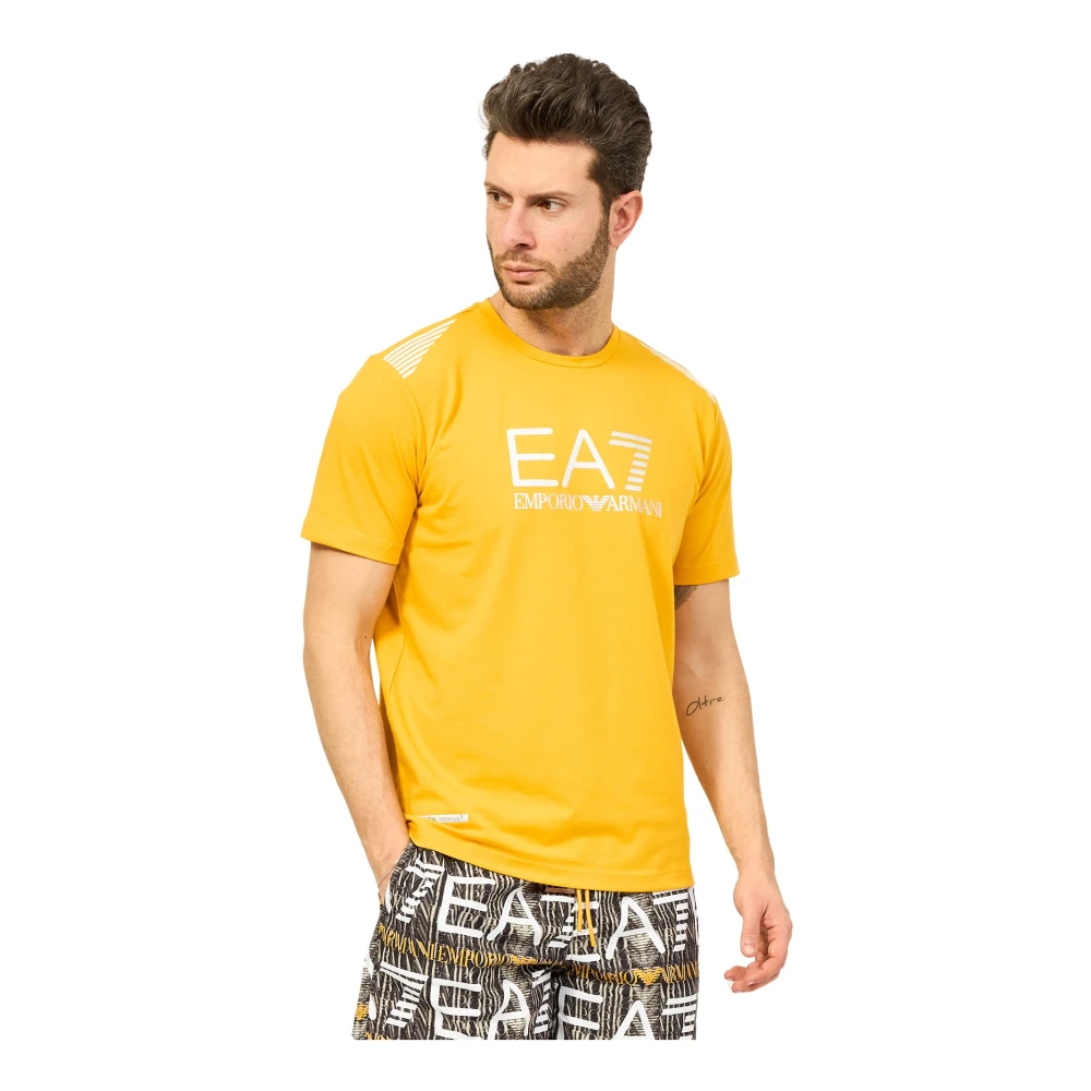 Emporio Armani EA7 T-Shirts Orange Heren