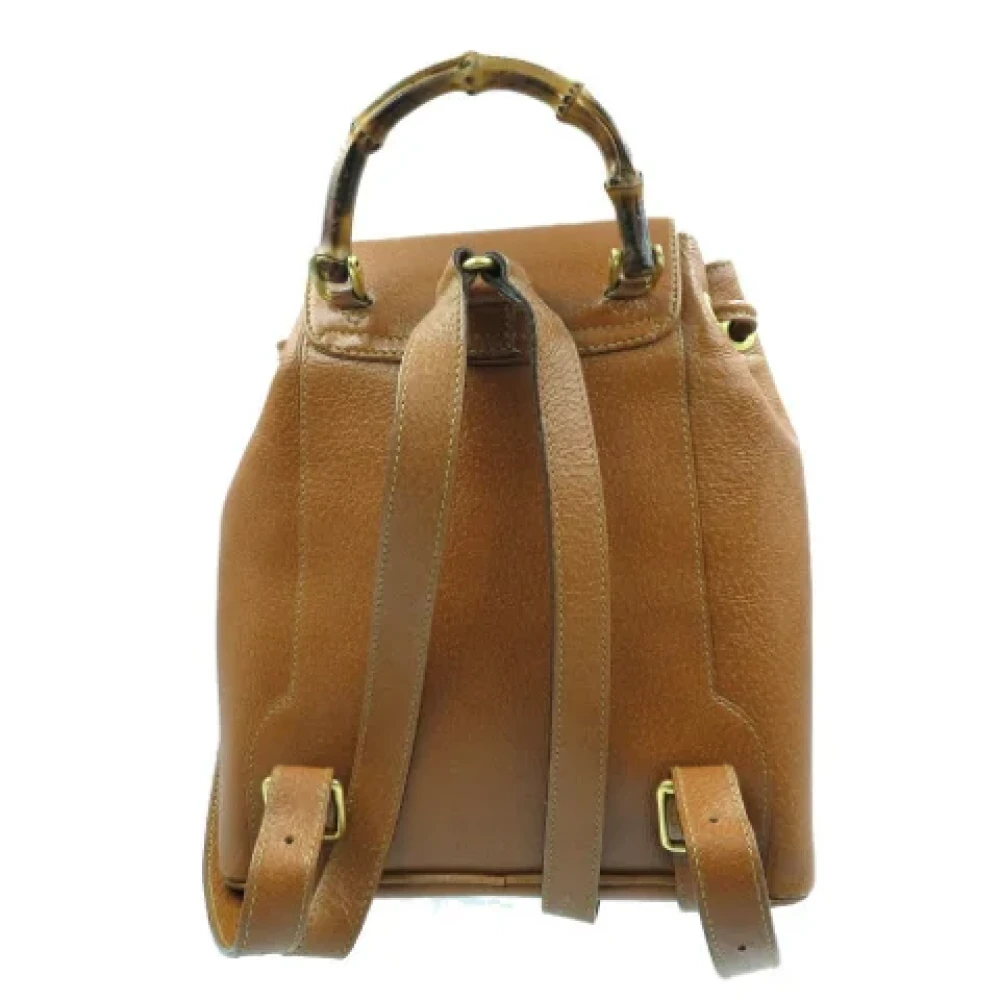 Gucci Vintage Pre-owned Fabric gucci-bags Brown Dames