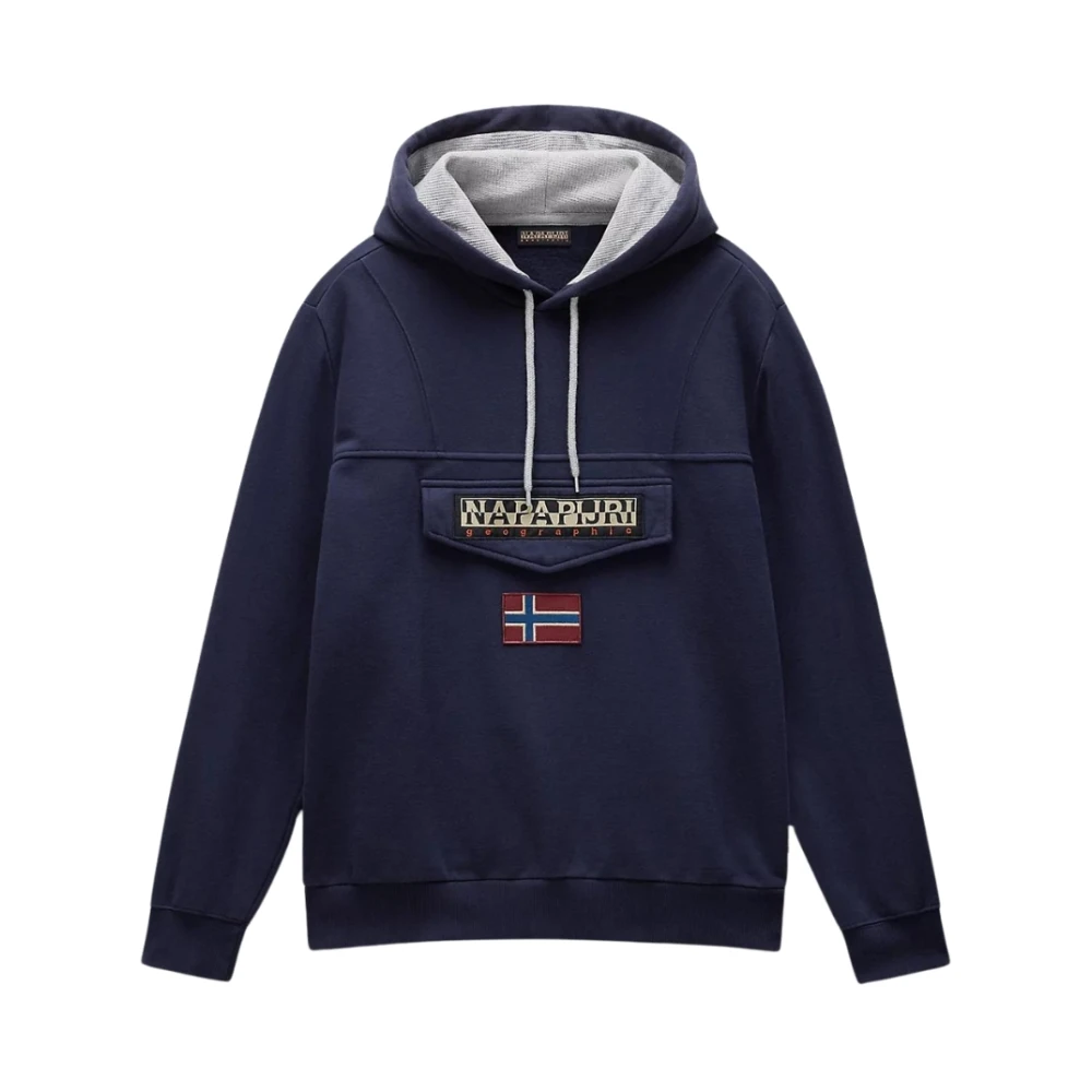 Napapijri Blauwe Winter Hoodie Trui Blue Heren