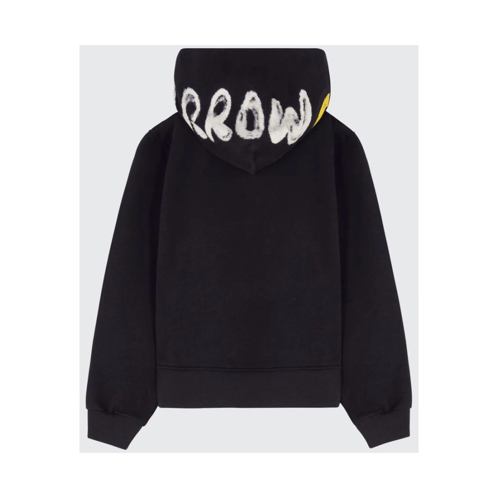 Barrow Hoodie met voorprint en smile-label Black Heren