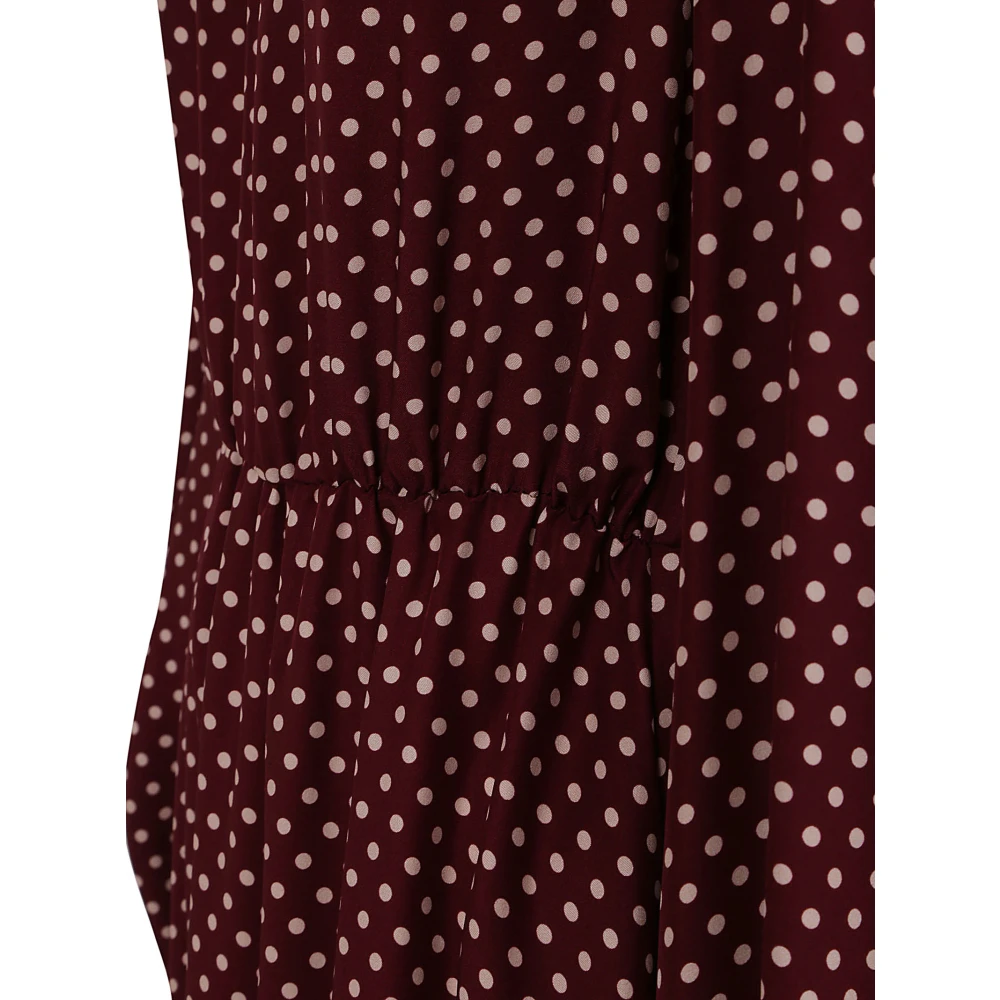 Crida Milano Zijden Bordeaux Jurk Made in Italy Red Dames