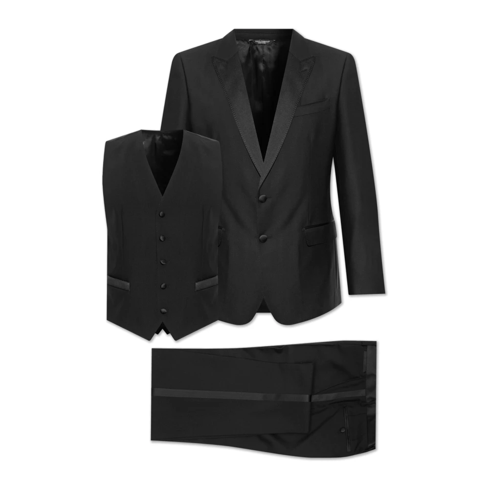 Dolce & Gabbana Hombre Negro Trajes, Talla: 3XL