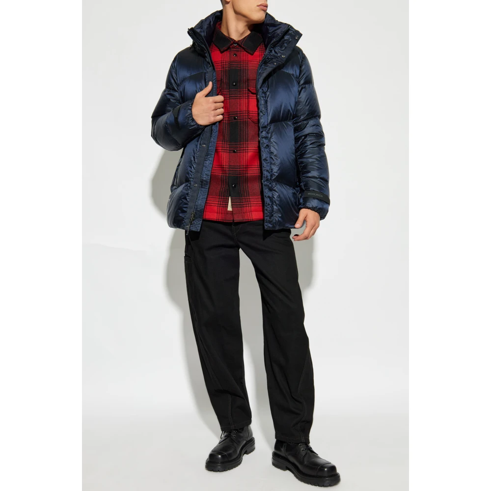 Woolrich Donsjack met capuchon Blue Heren