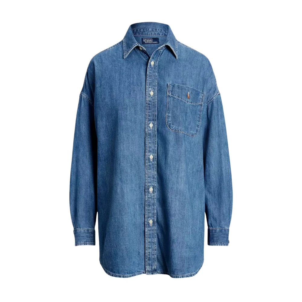 Ralph Lauren Denim oversized shirt Blue Dames