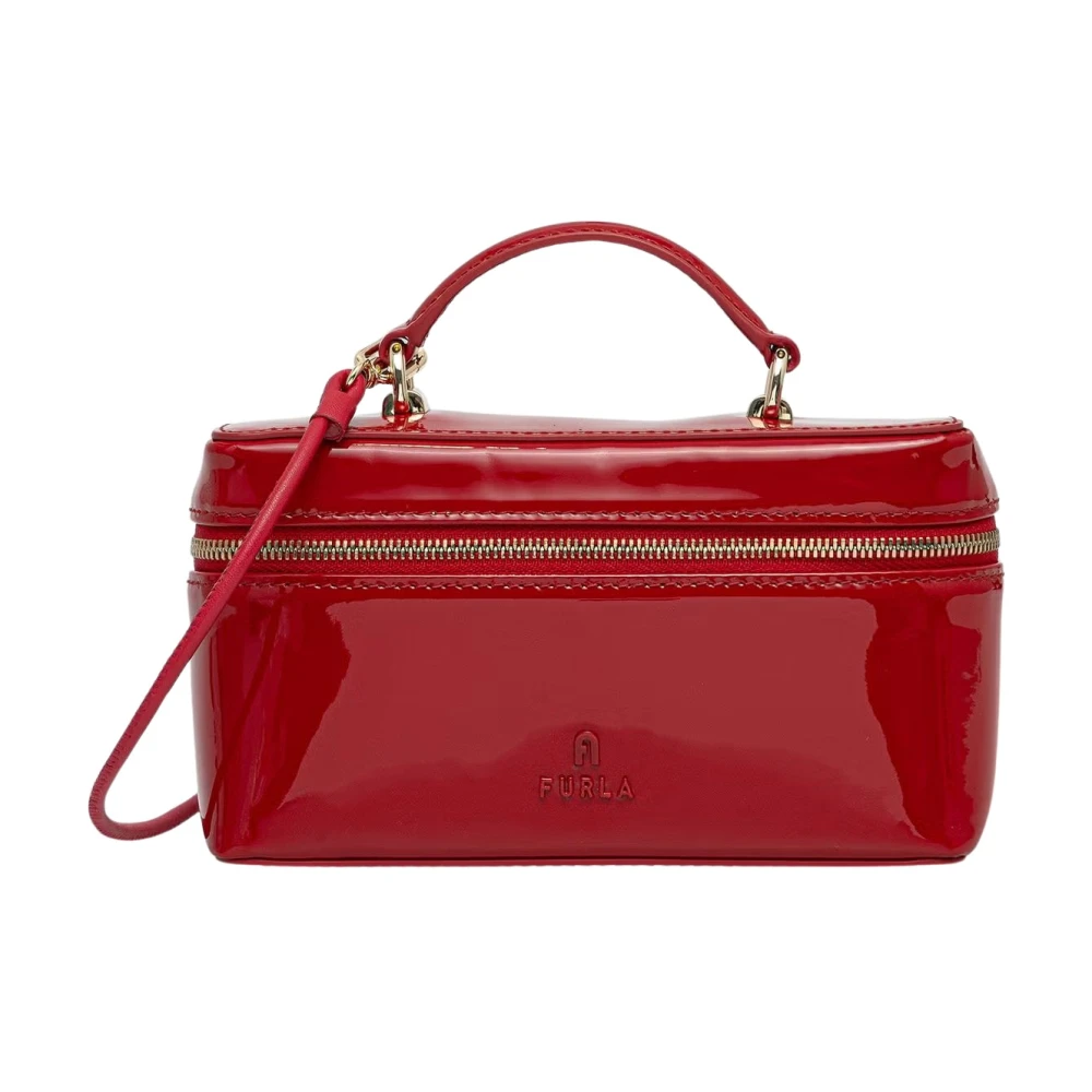 Furla Donna Rosso Camelia Borsa Mini Pelle Verniciata - Immagine 3