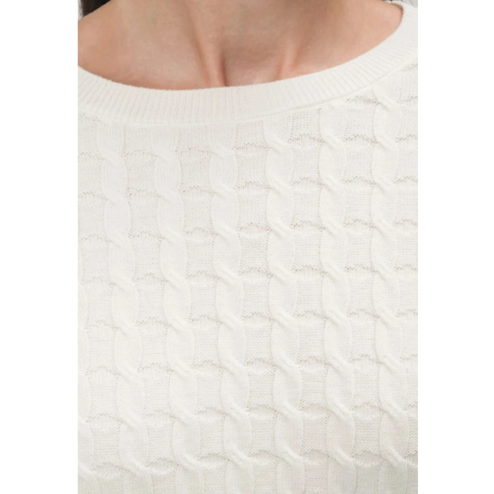 Twinset Crème Kruissteek Sweaters Beige Dames