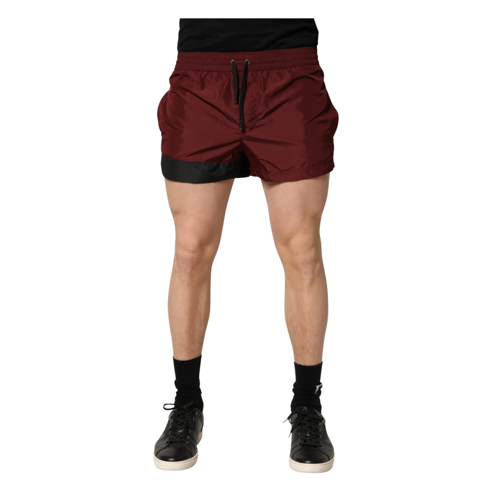 Dolce & Gabbana Swim Shorts - Male - Beachwear - Red - S - Swimwear