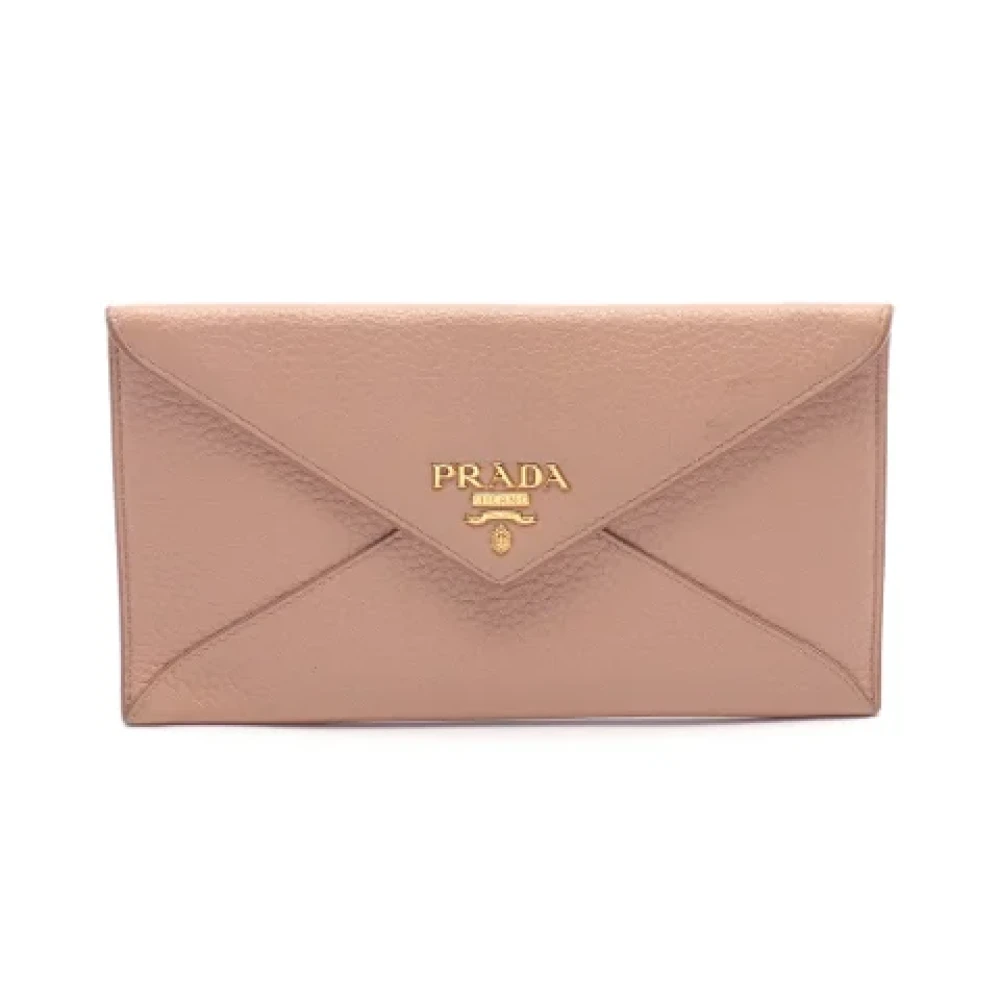 Prada Vintage Pre-owned Leather wallets Pink Dames